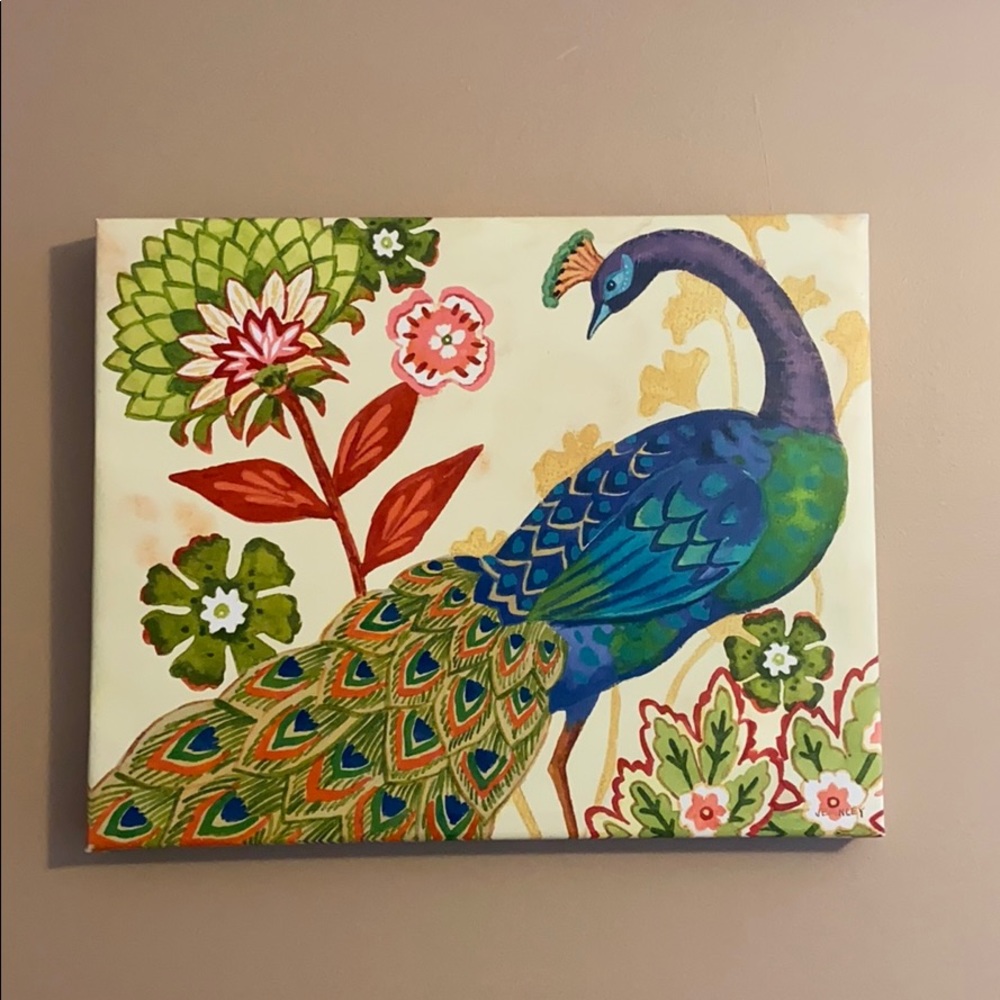 Peacock wall hanging, room decor